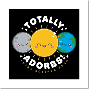 Totally Adorbs - Kawaii Total Solar Eclipse Posters and Art